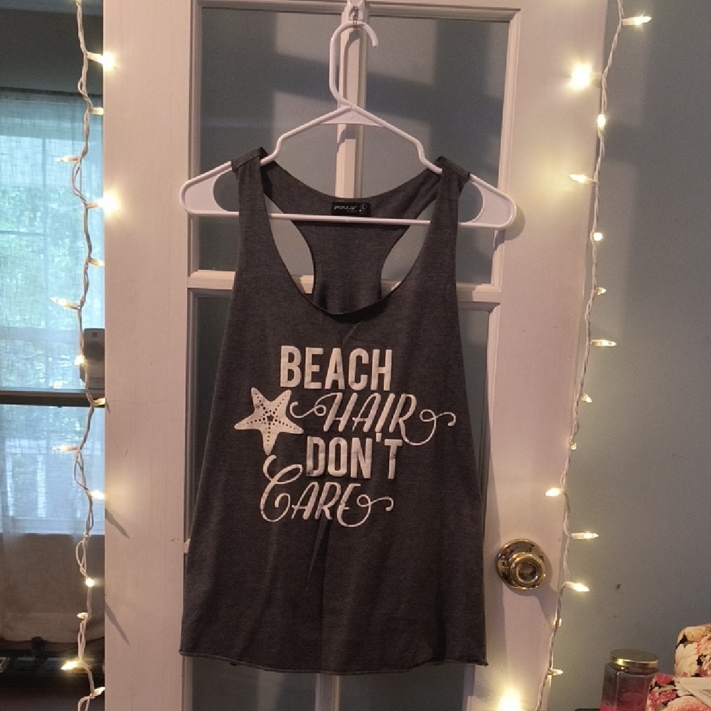 Popular Basics Charcoal Tank Top